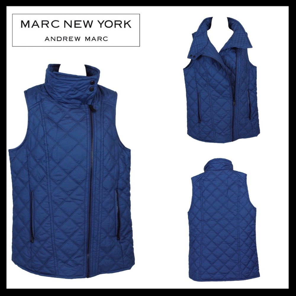 MARC NY ANDREW MARC Quilted Vest with Zipper